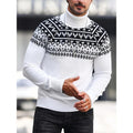 Men's Casual Printing High Collar Loose All-match Sweater