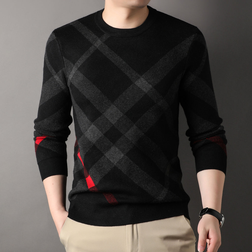Autumn Sweater Men's Casual Loose Print