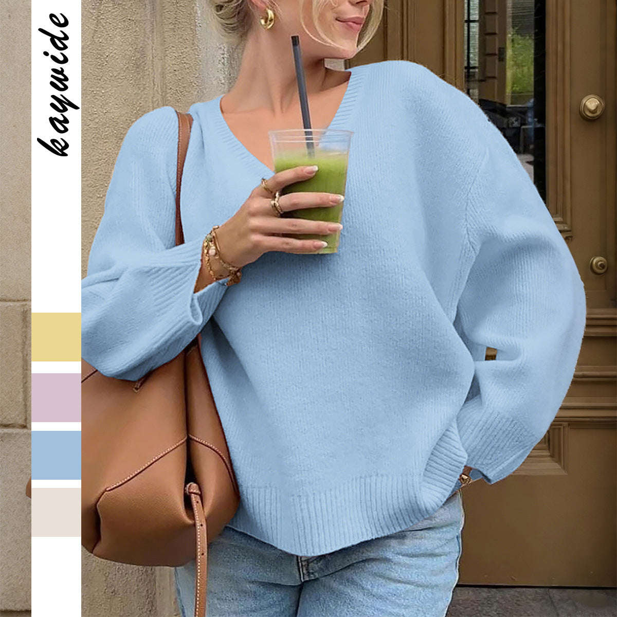 Casual Solid Color Long-sleeved Shirt Woolen Women's Clothing