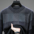Men's Knitting Sweater Middle-aged Pullover Crew Neck Casual Bottoming Shirt