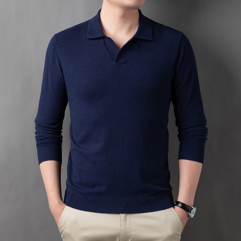 Business Casual Lapels Inner Wear Base Knitwear