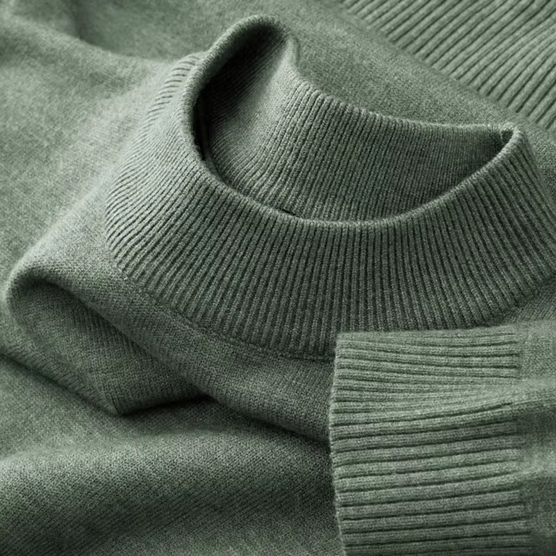 Men's Half-high Collar Warm Long Sleeves Knitwear