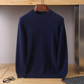 All-matching Seven-needle Thickened Twisted Round Neck Men's Sweater
