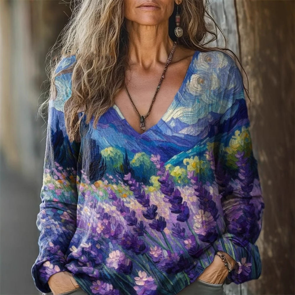 Pullover Digital Printing Women's Top T-shirt