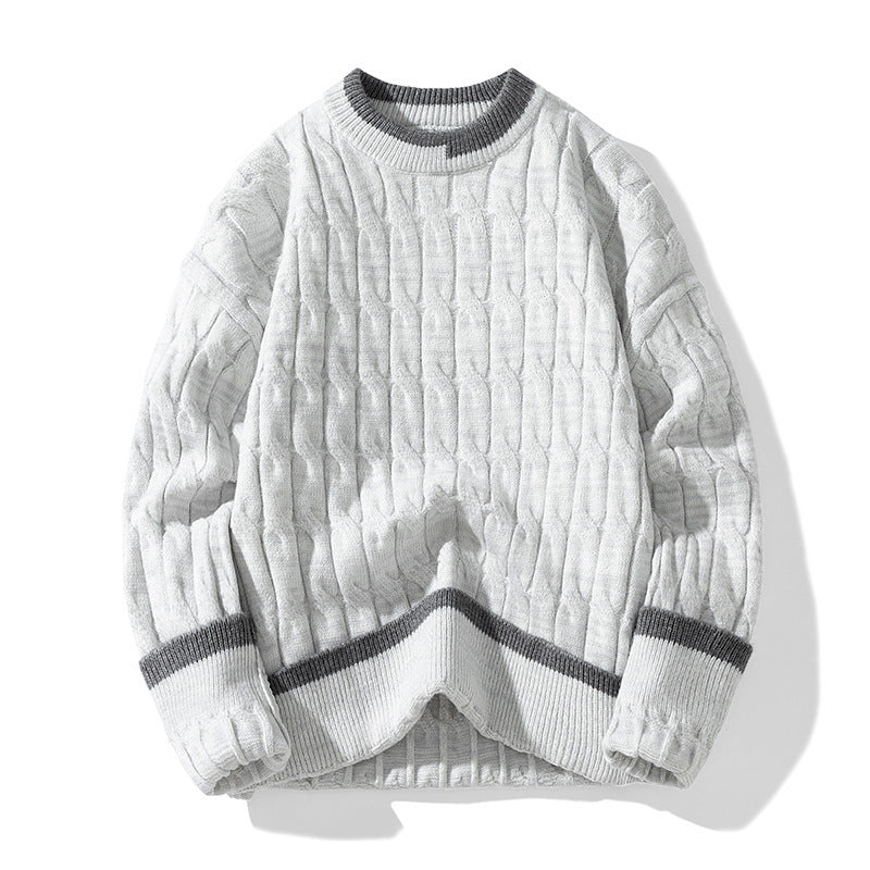 Fake Two Pieces Sweaters Men's Autumn And Winter New Bottoming Sweater